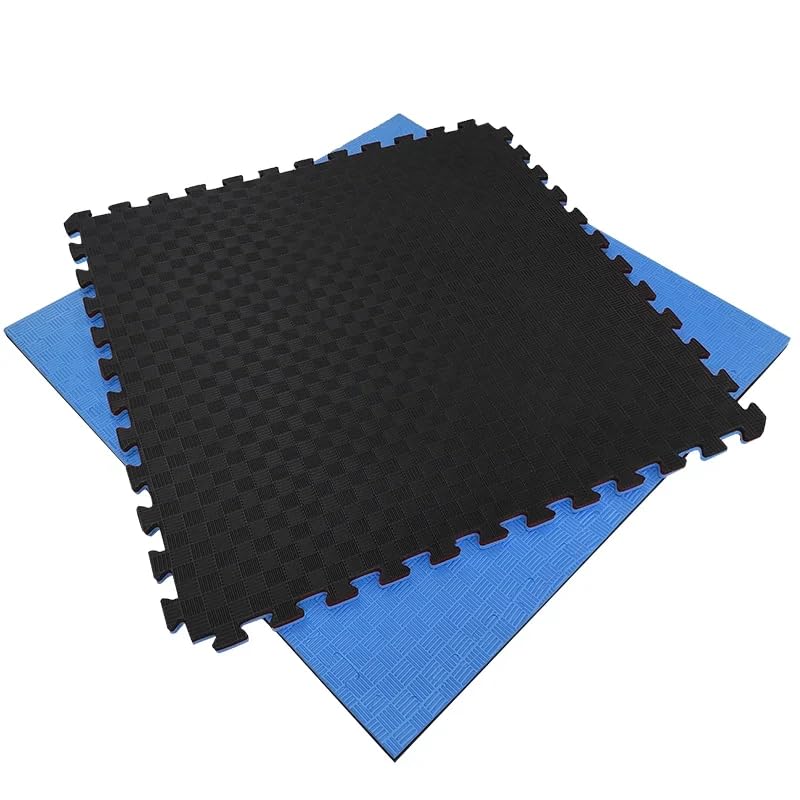 Artatami® Tatami Puzzle 1x1x20 mm Negro - Azul Pack Ahorro【10 Unidades】Gimnasios - Fitness - Pilates - Yoga_0