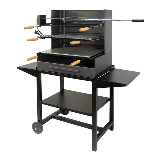 Churrasqueira completa com tabuleiros de metal e kit de frango Imex El Zorro