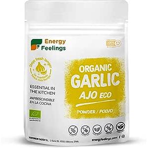 Alho em pó biológico: (200 g) Embalagem XL