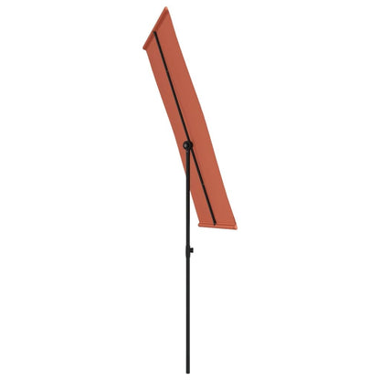 Vidaxl Sombrilla De Jardín Con Palo De Aluminio Terracota 180x110 Cm_4