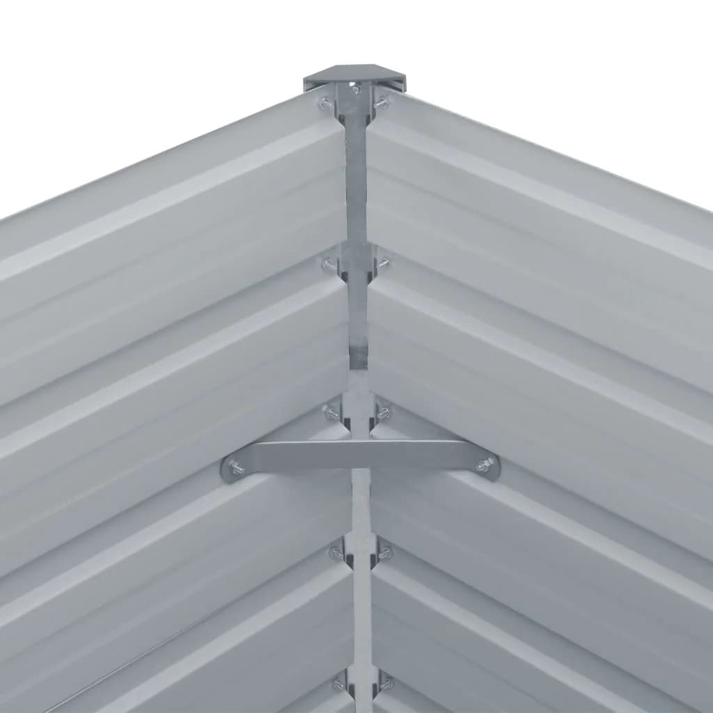 Jardinera Elevada De Acero Galvanizado Gris 160x80x45 Cm_5