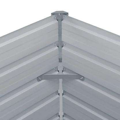 Jardinera Elevada De Acero Galvanizado Gris 160x80x45 Cm_5
