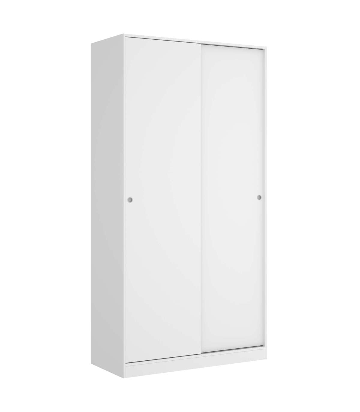 Armario Puertas Correderas Lupión En Blanco Brillo. Ancho 100 X Fondo 50 X Alto 204 Cm._1