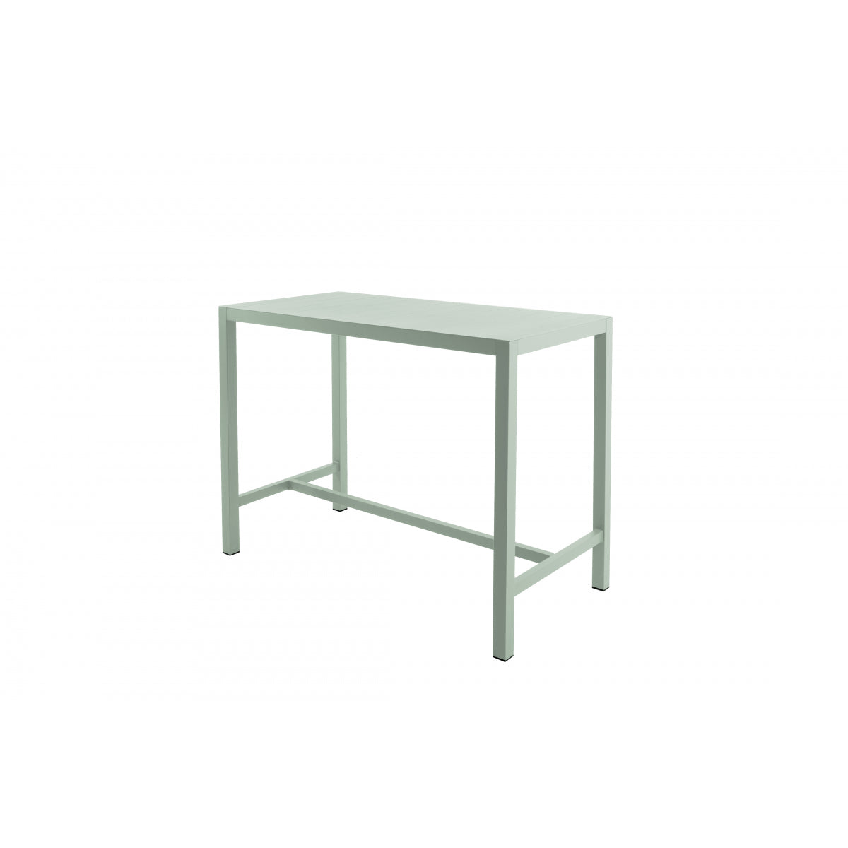 Mesa Alta Inari Verde Para 4 Personas Aluminio 140x70x103cm - Mobiliario De Jardin_0