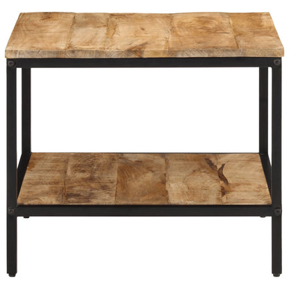 Mesa De Centro De Madera Maciza De Mango Rugosa 55x55x45 Cm_1