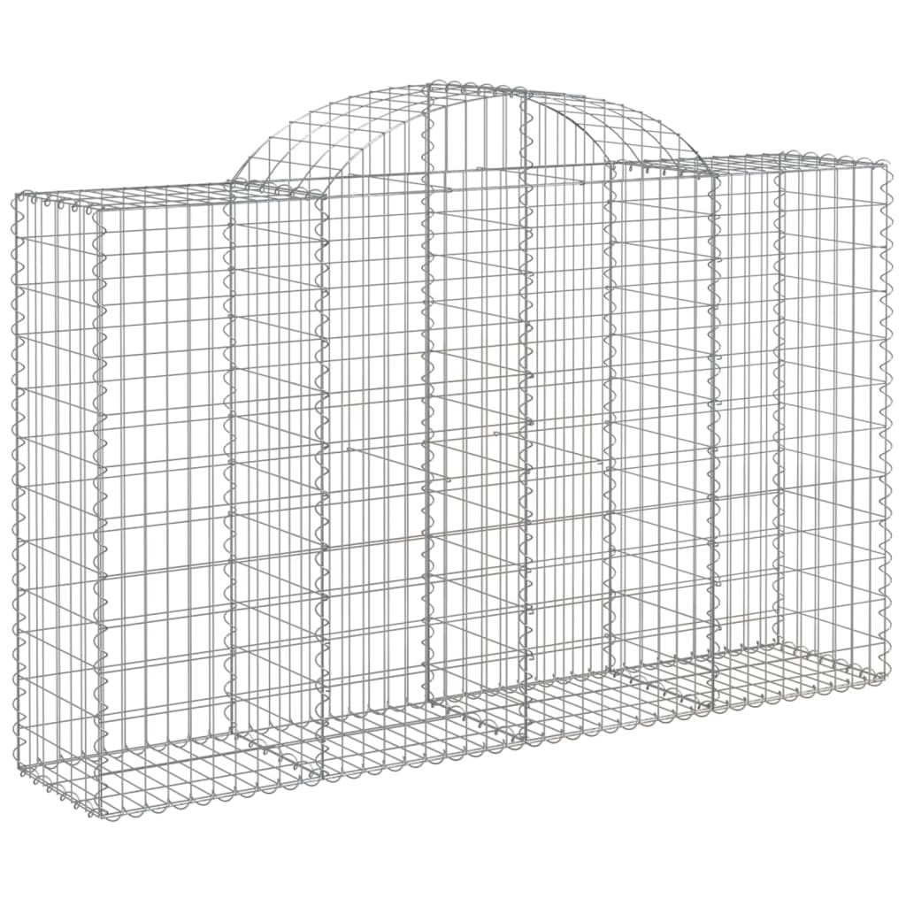 Cestas Gaviones 14 Uds Forma De Arco Hierro 200x50x120/140 Cm_2