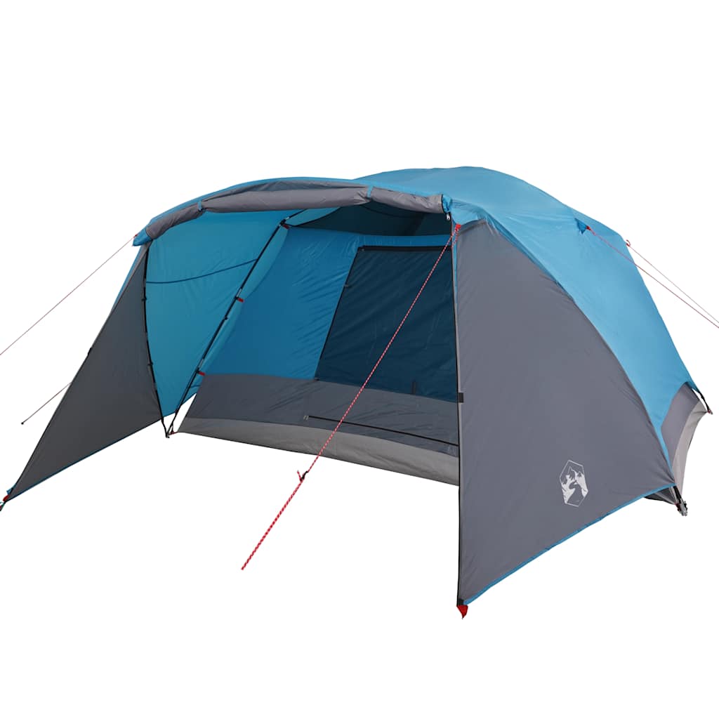 Tienda De Campaña Con Porche 4 Personas Impermeable Azul_3