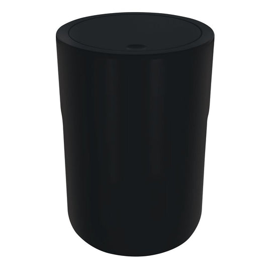 Spirella Colección Cocco, Papelera Ø19 X 26 Cm (5 Litros), Poliestirol, Negro