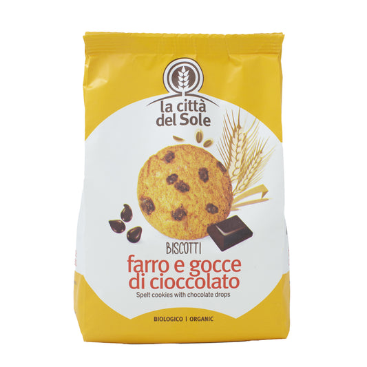 Bolachas de Espelta com Lascas de Chocolate La Città del Sole 300g