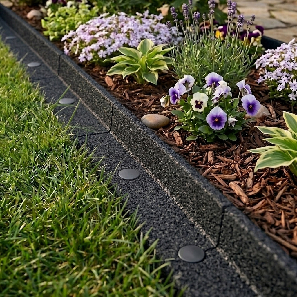 Bordura Flexible Para Jardín 9.6m Con Mazo – Negra_3