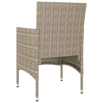 Vidaxl Mesa Sillas Jardín 5 Pzas Ratán Sintético Vidrio Templado Beige_4