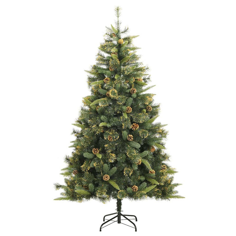Vidaxl Árbol De Navidad Artificial Con Bisagras 300 Led Y Bolas 210 Cm_4