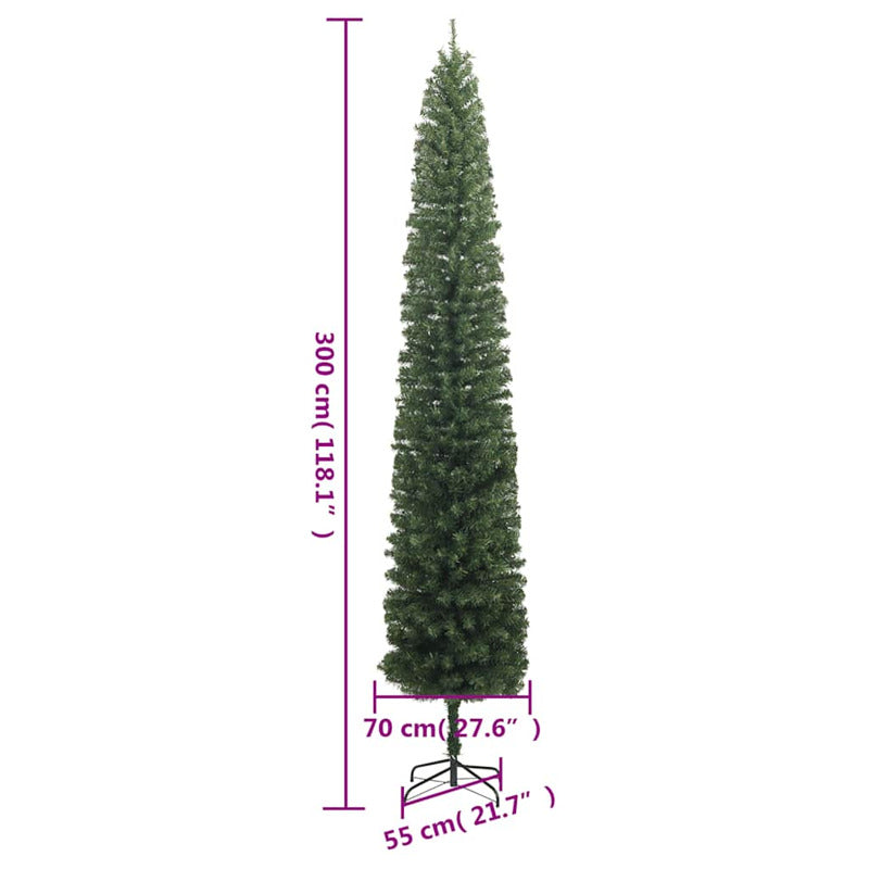 Vidaxl Árbol De Navidad Estrecho Con 300 Led Y Bolas 300 Cm_2