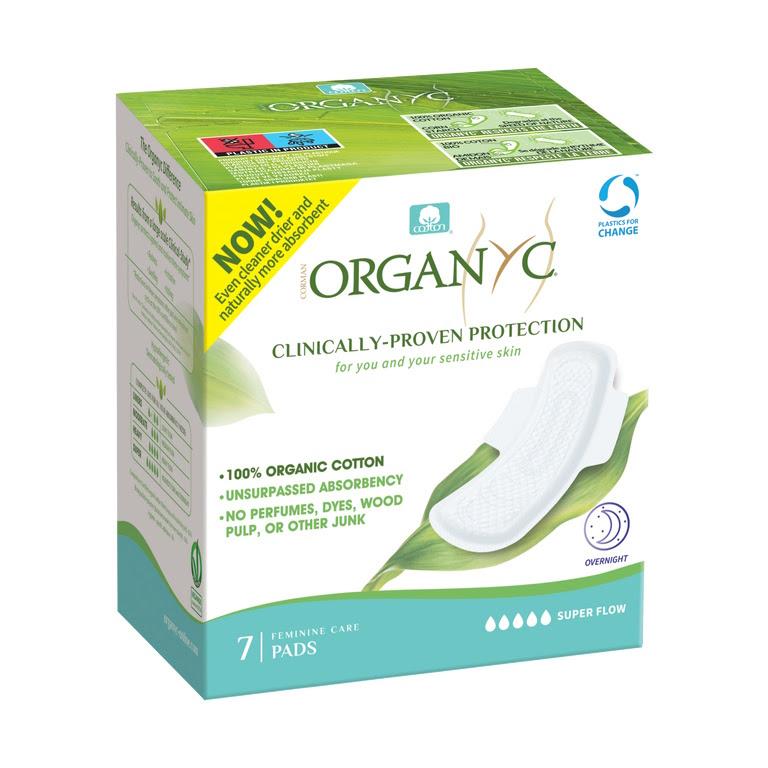 Pensos Noturnos Organyc Extra com Abas 7 Unidades