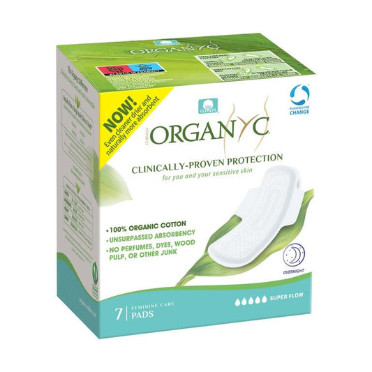 Pensos Noturnos Organyc Extra com Abas 7 Unidades