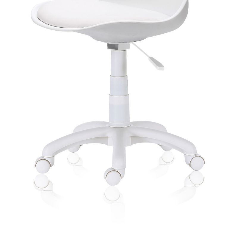 Silla De Escritorio Lina Pvc, Blanco, 60 X 79-89 X 60_2
