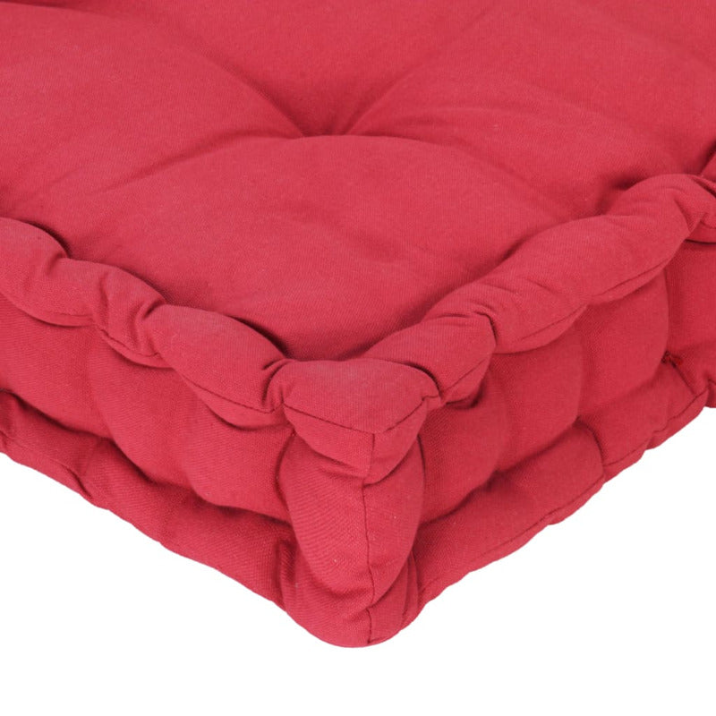 Vidaxl Cojín Para Palés Algodón Burdeos 120x40x7 Cm_4