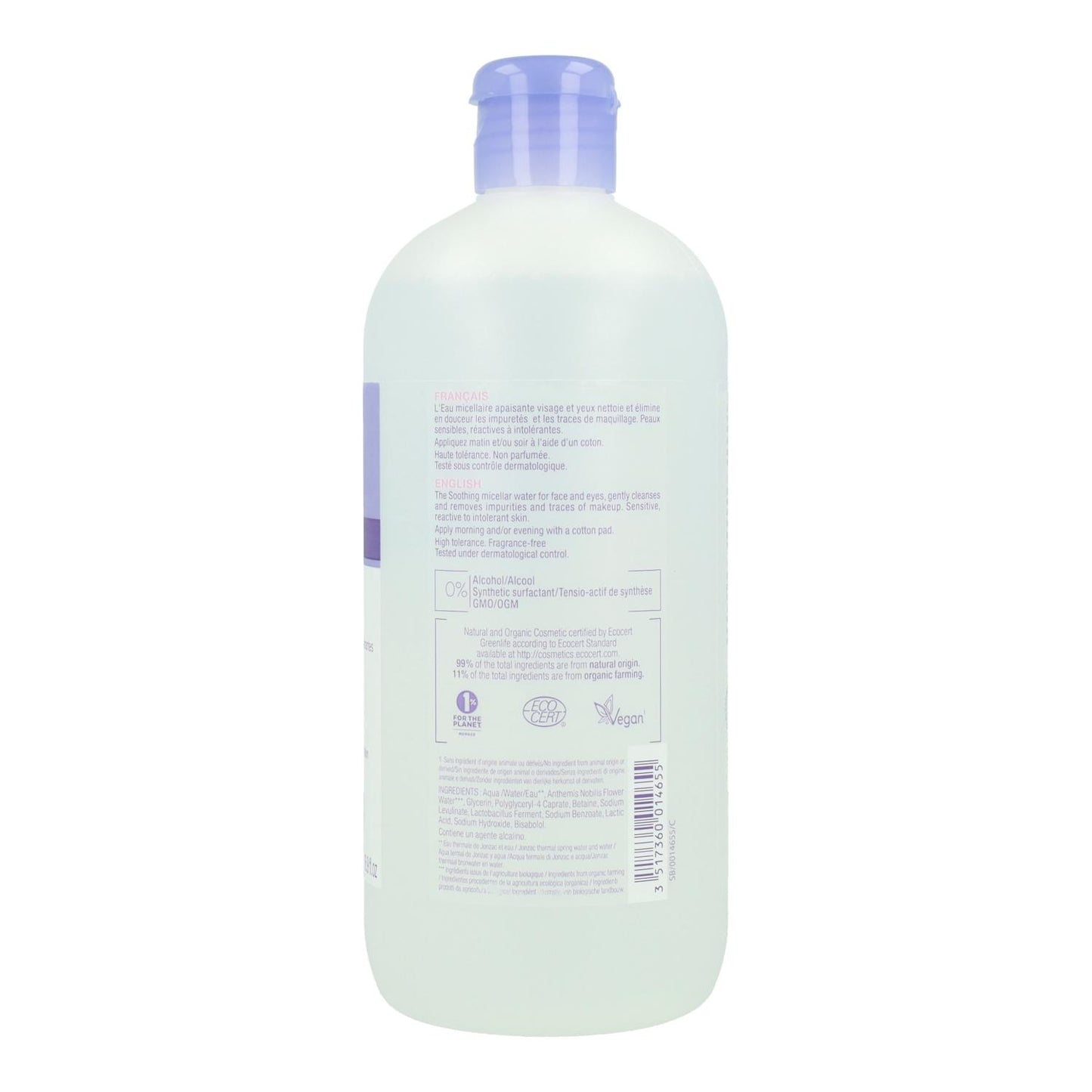 Água Micelar Calmante Reactiva Eau Thermale JONZAC 500 ml