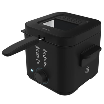Freidora Eléctrica Cleanfry Infinity 1500 Black. 900w, Capacidad 1,5 L, Filtro Oilcleaner, Cubeta Antiadherente, Tapa Con Filtro Y Ventana De Contro_0