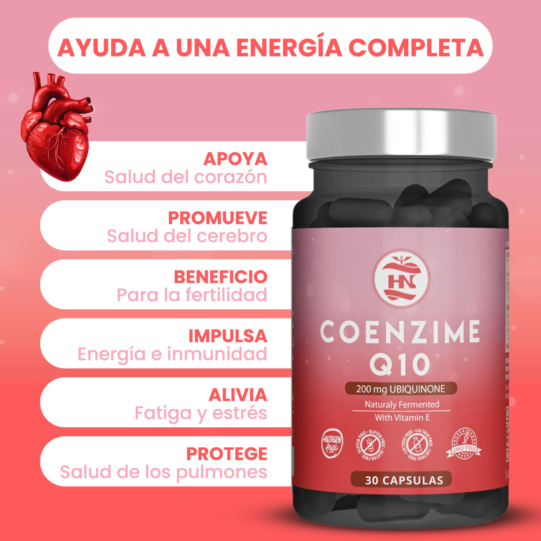 Coenzima Q10 200mg - 30 Caps - Mejora La Energía, Salud Cardiovascular Y Aumenta La Función Muscular_5