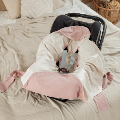 Saco Entretiempo Para Portabebé De Algodón 115x90 Cm Rosa Muslin Baby_5