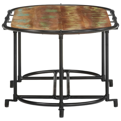 Mesa De Centro Madera Maciza Reciclada 110x55x40 Cm_3