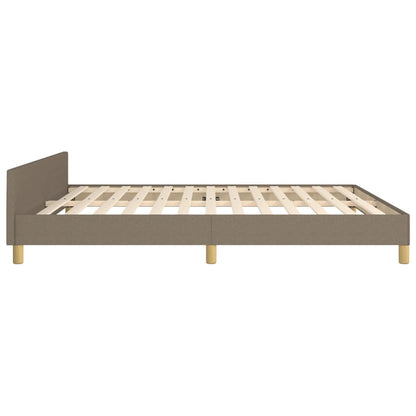 Estructura De Cama Con Cabecero De Tela Gris Taupe 180x200 Cm / Vetonek_4