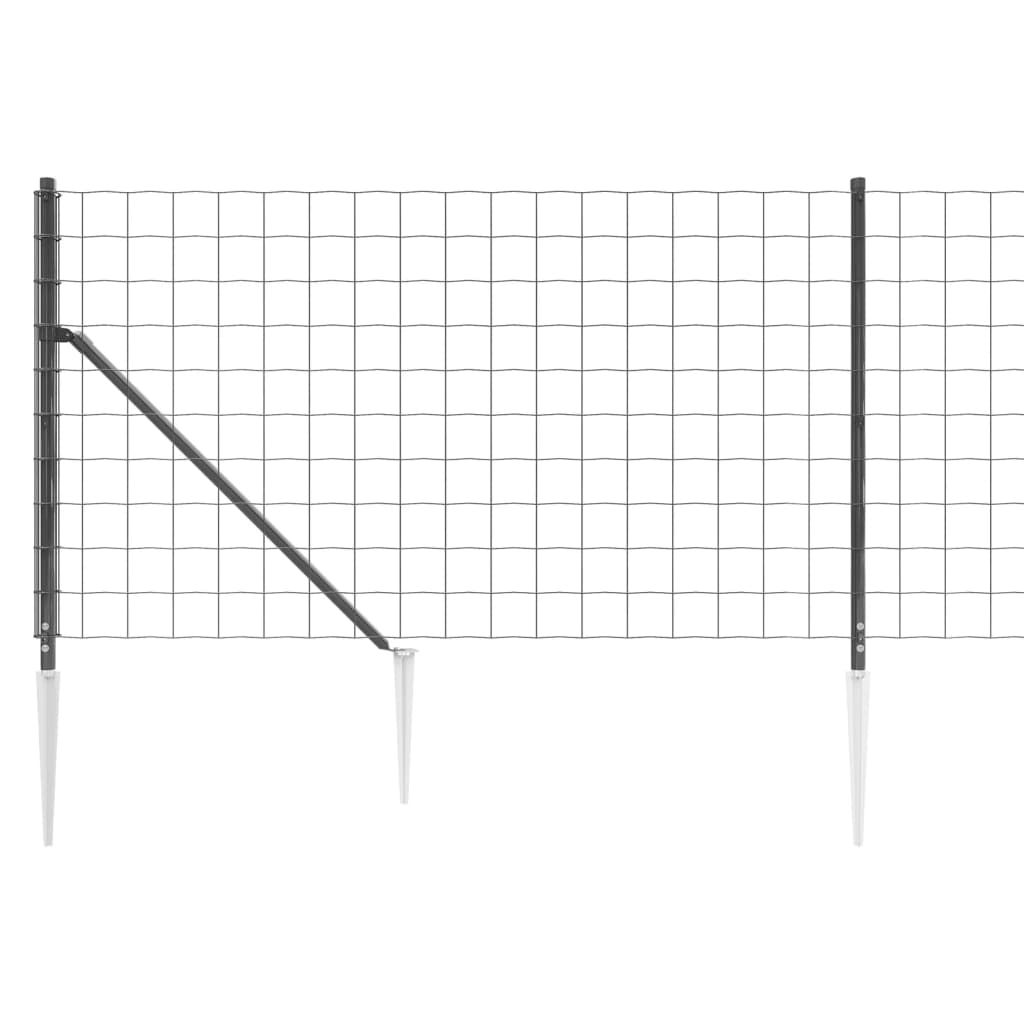 Cerca De Alambre Con Pinchos De Anclaje Gris Antracita 1,1x10 M / Vetonek_0