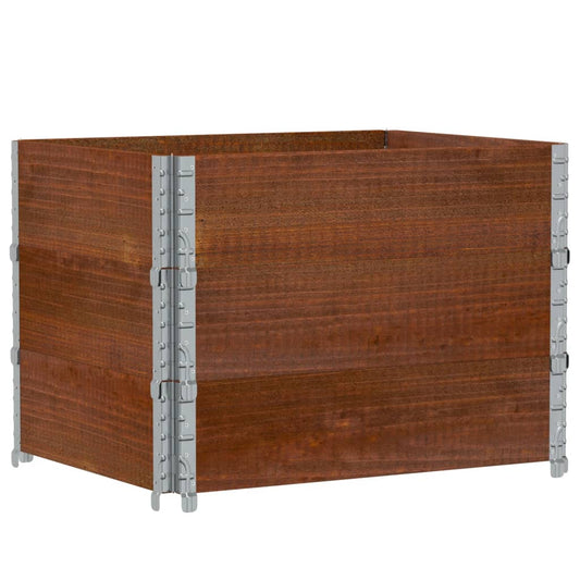 Jardinera De Madera Maciza De Pino Marrón 80x60 Cm_0