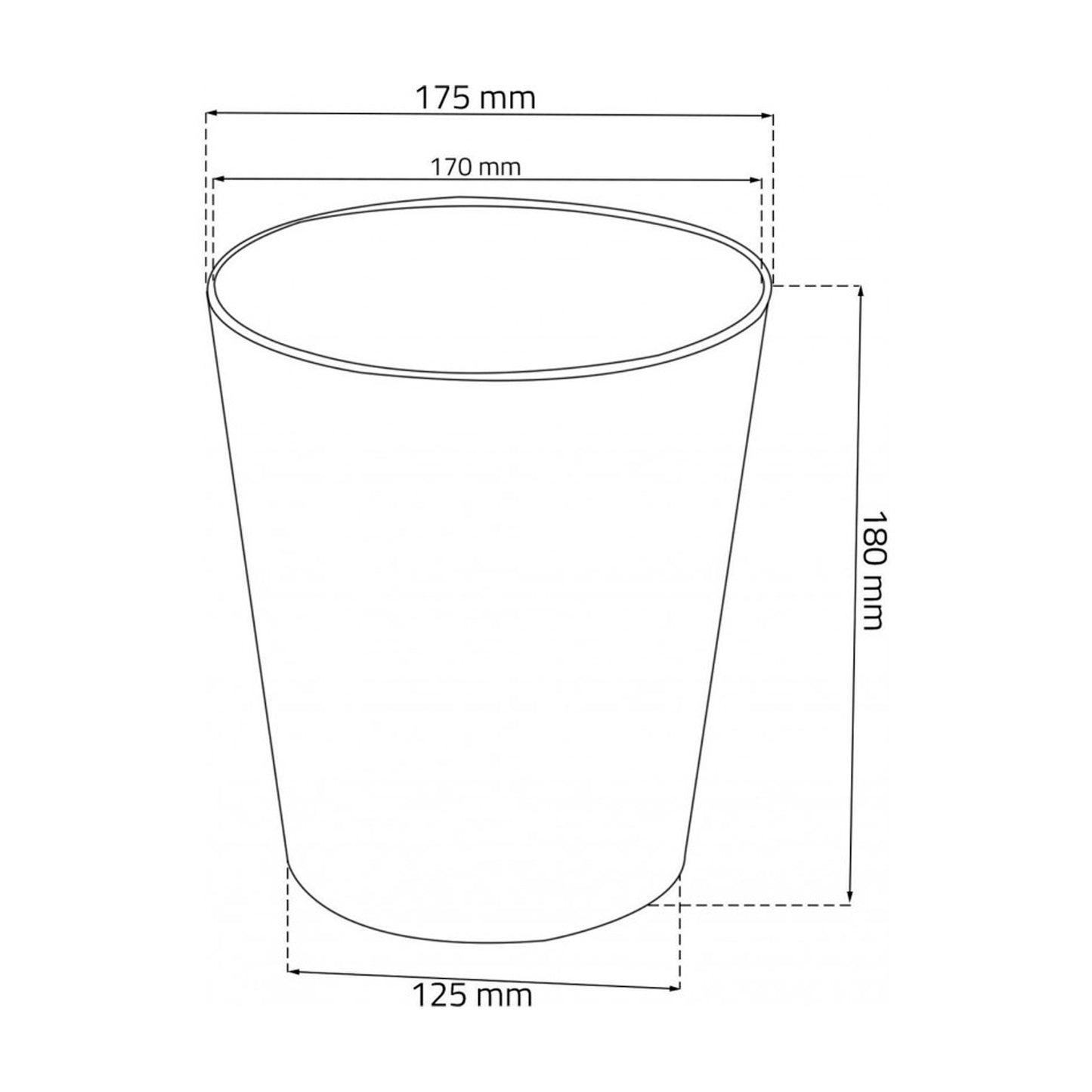 Maceta De Plastico Tree En Color Verde 17,5 (largo) X 17,5 (ancho) X 17,9 (alto) Cm_3