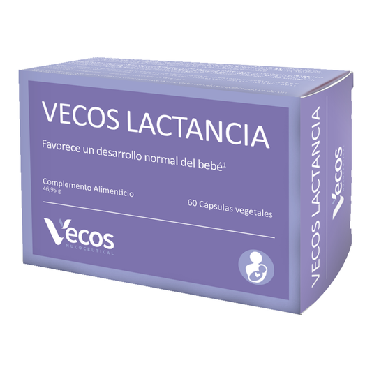 Vecos Lactancia VECOS (60 cápsulas) | DHA 200 mg para el desarrollo del bebé | Multivitamínico + minerales + Omega-3_0
