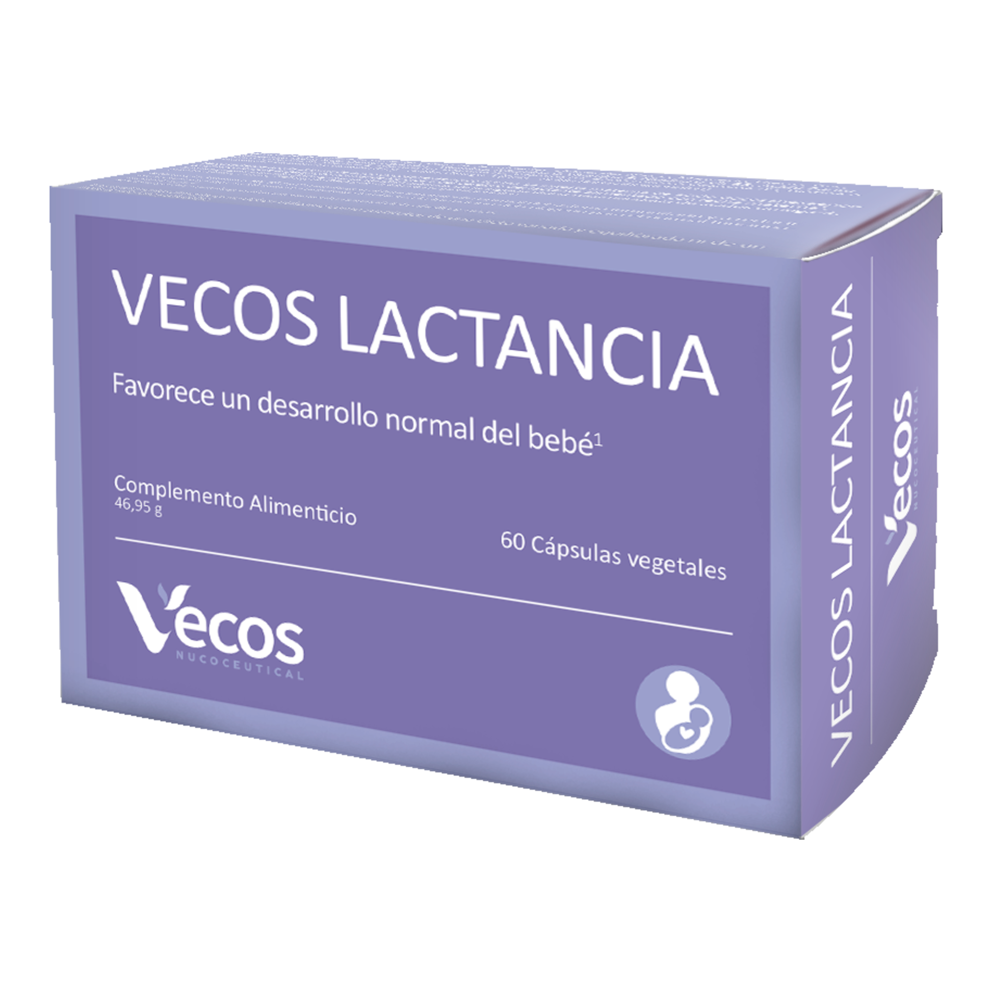 Vecos Lactancia Vecos 60 Cápsulas | Dha 200 Mg Para El Desarrollo Del Bebé | Multivitamínico + Minerales + Omega-3_0
