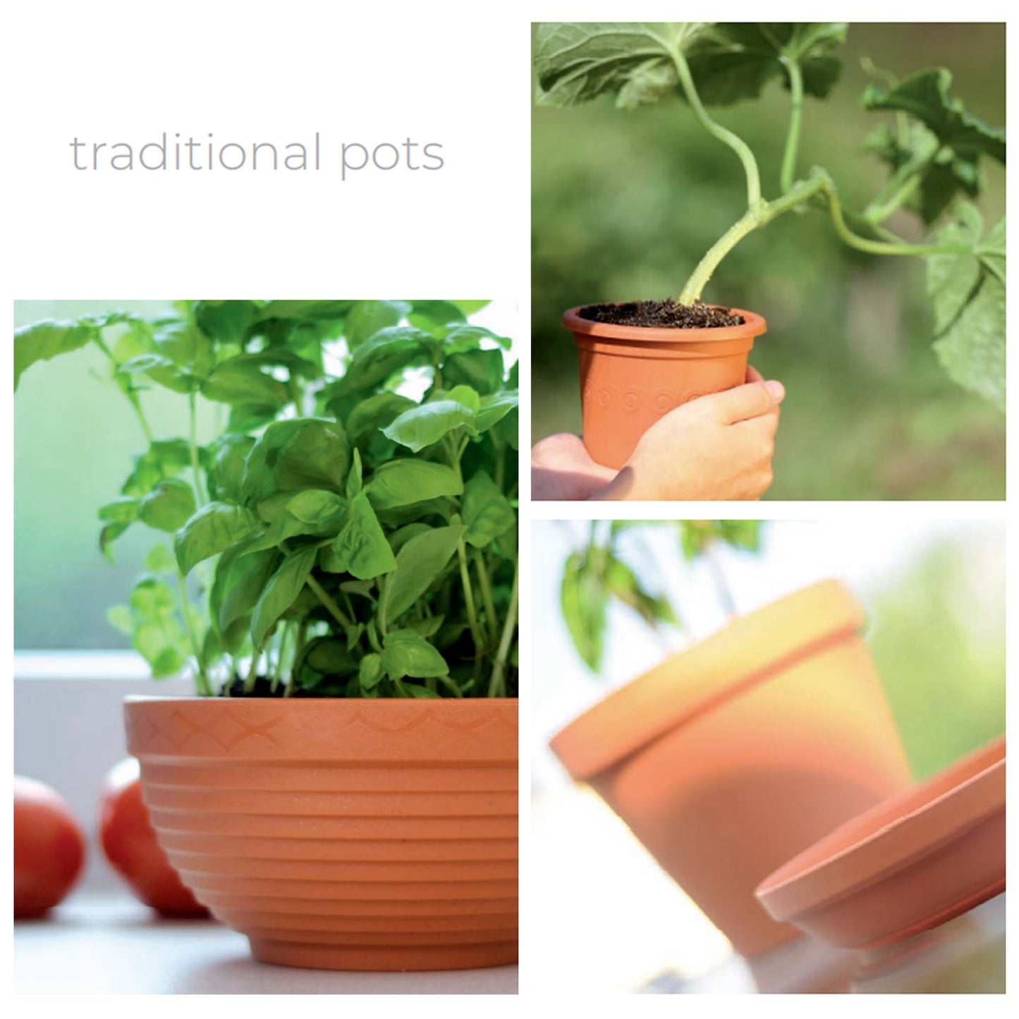 Maceta Plastica 0,9l., Dimensiones (mm) 150x150x112, Color Terracota