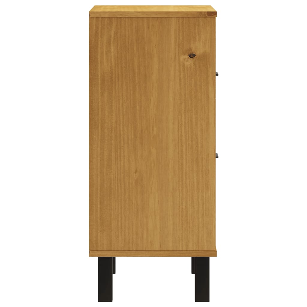 Mesita De Noche Flam Madera Maciza De Pino 40x35x80 Cm_4