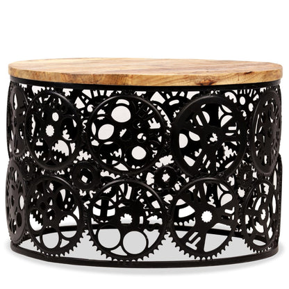 Mesa De Centro De Madera Maciza De Mango 60x40 Cm_0