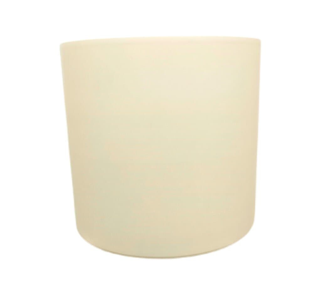 Macetero De Cerámica Cilindro Monocolor Blanco 50cm_1