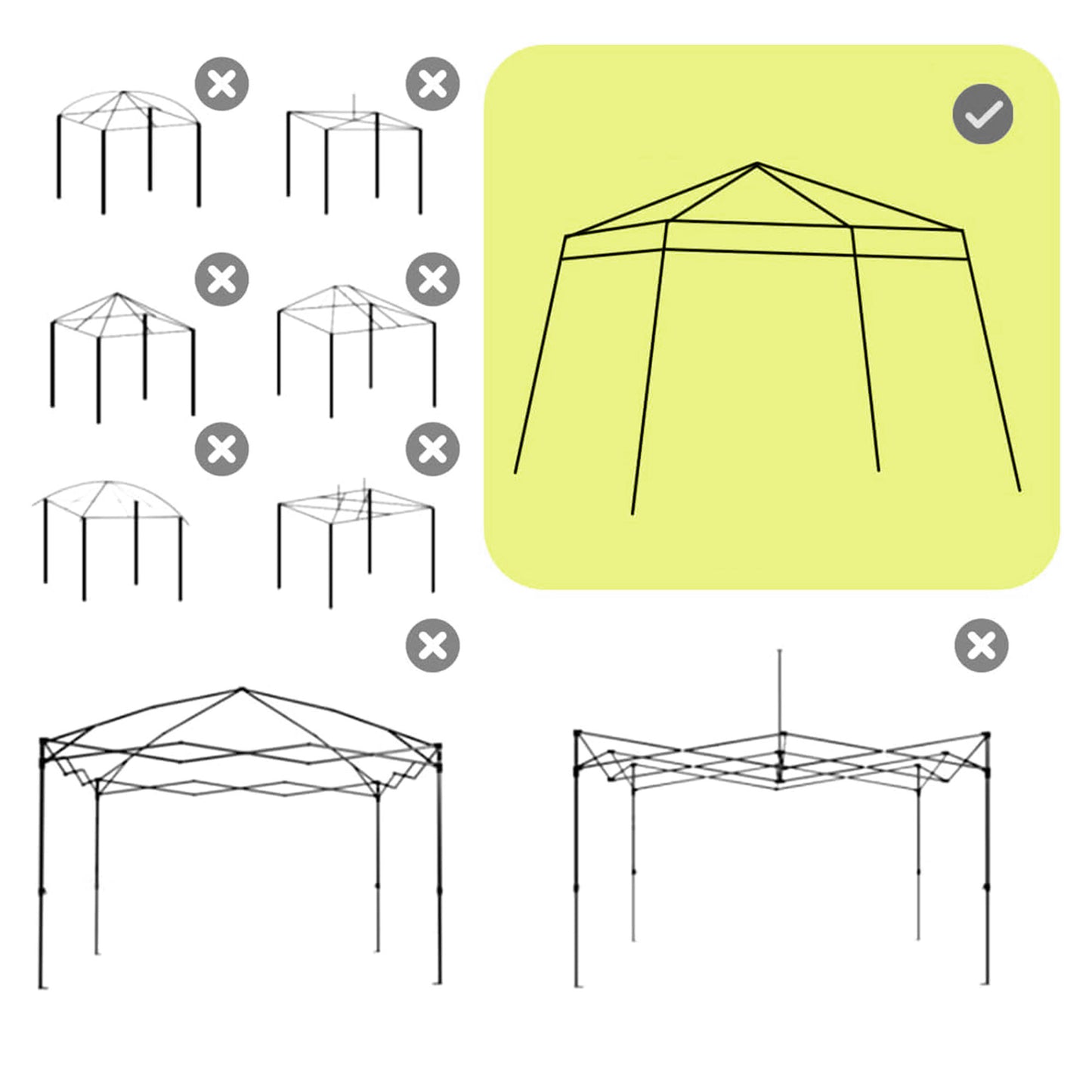 Outsunny Toldo De Recambio Para Carpa Plegable 2,4x2,4m Protección Upf50+ Blanco_2