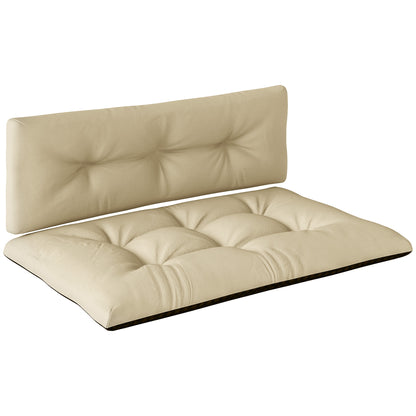 Outsunny Cojines Para Palets 2-piezas Set De Tela Resistente Impermeable Beige_0
