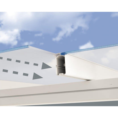 Pérgola anexa branca Sierra 224x670 cm 