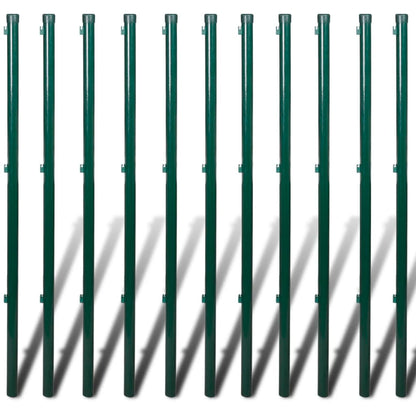 Valla De Tela Metálica Con Postes Acero Verde 1,5x25 M / Vetonek_0