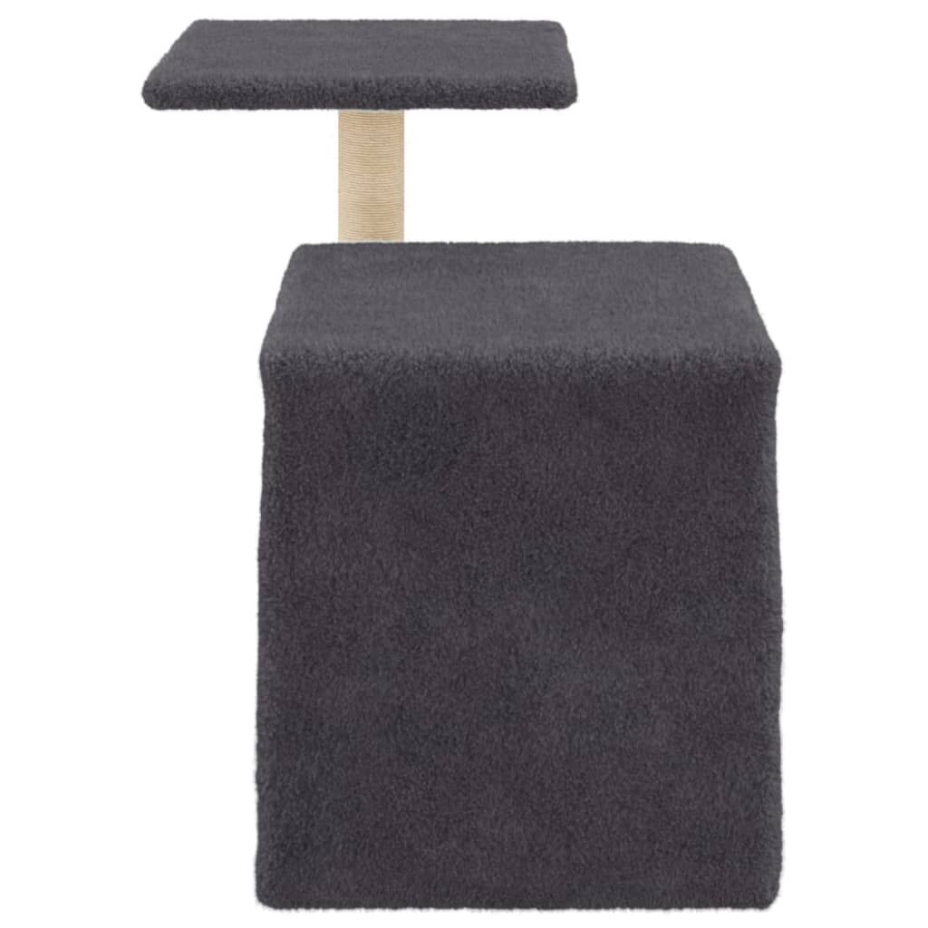 Vidaxl Rascador Para Gatos Con Postes De Sisal Gris Oscuro 50,5 Cm_4