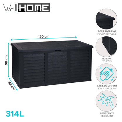 Well Home - Baúl De Jardín 'hippo' De 314l Ideal Para El Almacenamiento_1