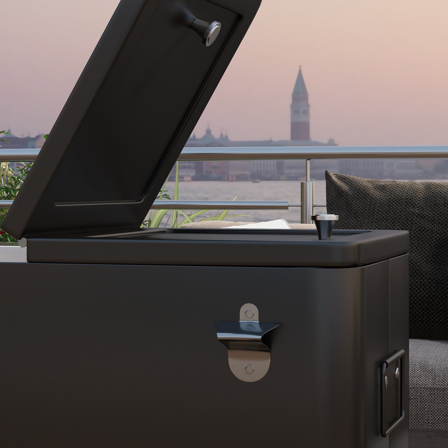 Outsunny Carro De Bebidas Refrigerado 56l Con Ruedas 67x35x80 Cm Negro_4
