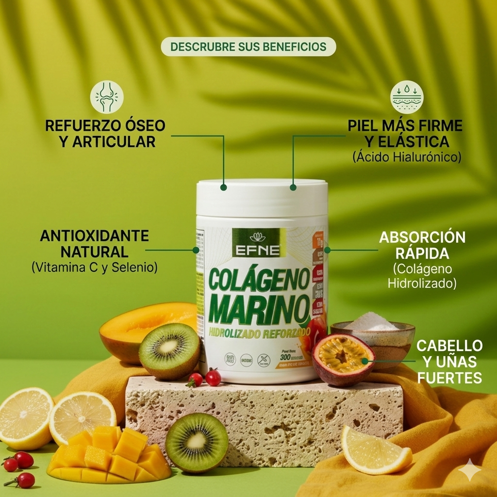 Colágeno Marino Hidrolizado EFNE – Con Ácido Hialurónico y Vitaminas_2