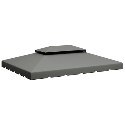 Outsunny Techo De Repuesto Para Cenador 4x3 M Con Techo Doble Gris Claro_0