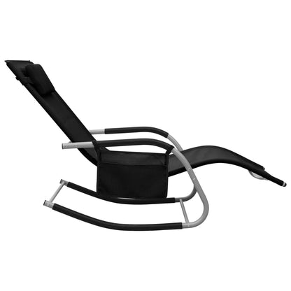 Tumbonas 2 Unidades Textilene Negro Y Gris_3