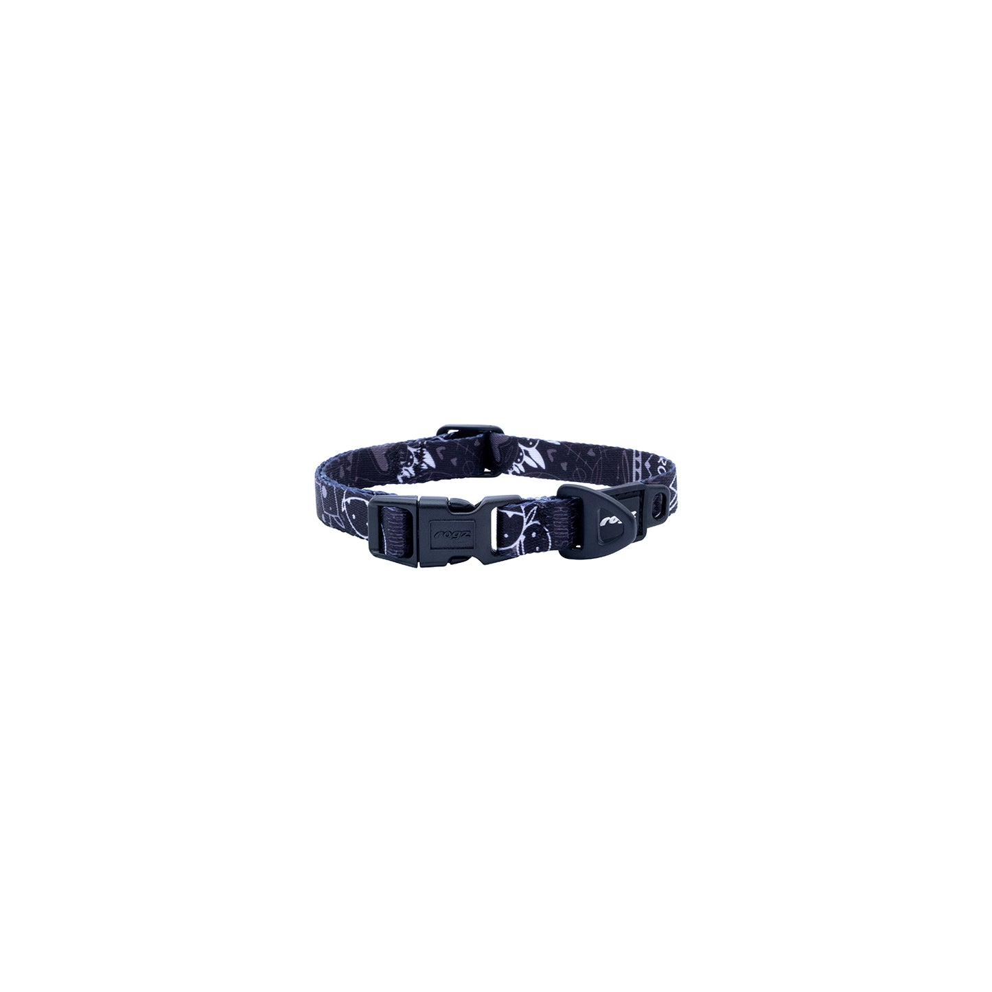 Collar Para Perro, Modelo Fusion De Rogz, Estampado Graffiti Negro. Talla S (8-14kg)_0