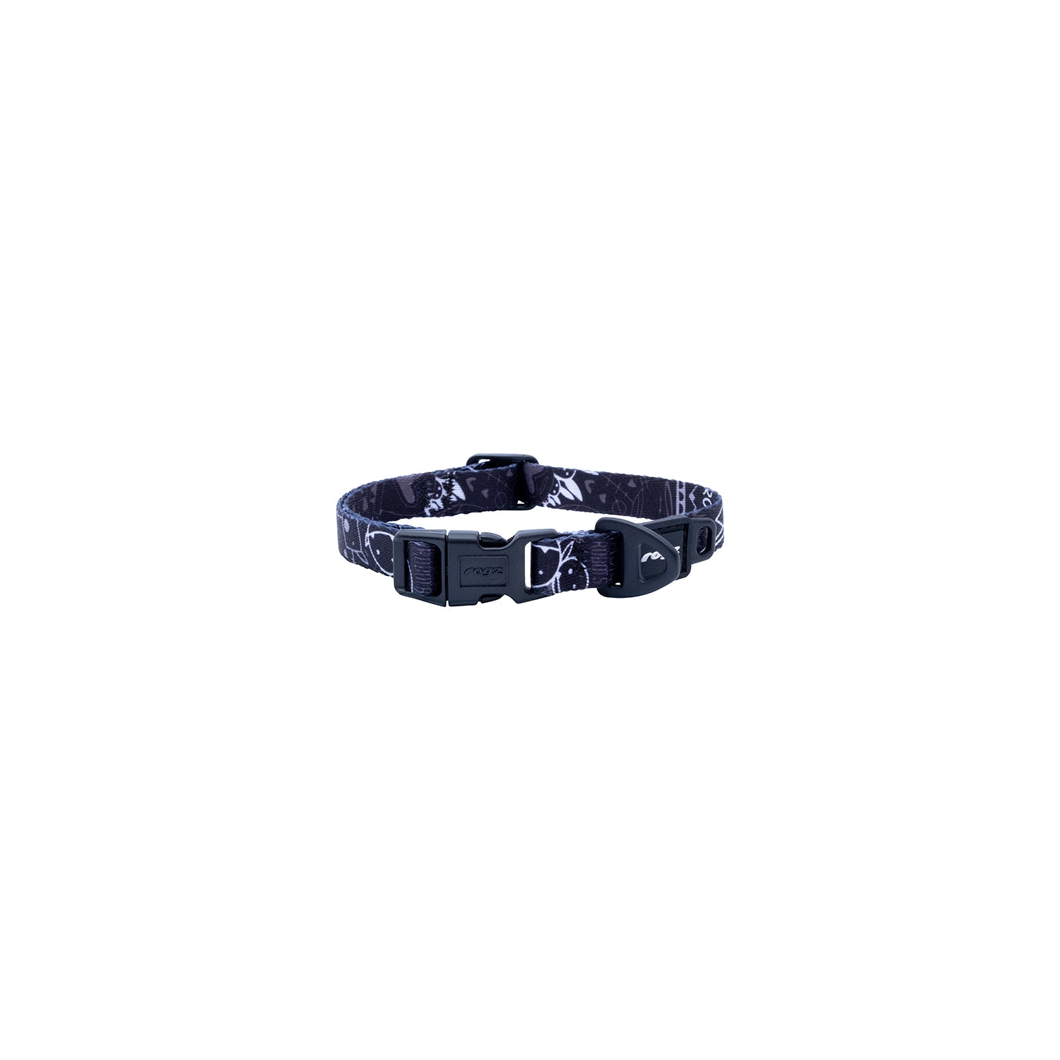 Collar Para Perro, Modelo Fusion De Rogz, Estampado Graffiti Negro. Talla S (8-14kg)_0