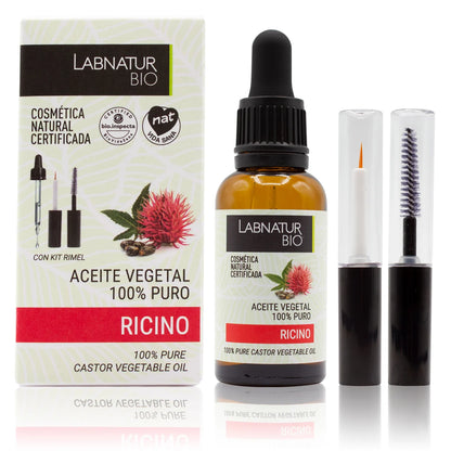 Aceite de Ricino Labnatur Bio 30 ml + Kit Rímel | Pestañas, Cejas, Cabello y Uñas | Nutre y Fortalece | Vegano_0