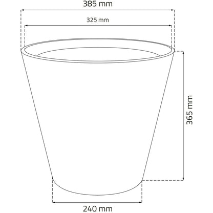 Maceta De Ratan Sintético 28 Litros Color Chocolate 40 X 37 Cm